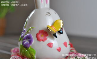 日本招財貓擺件中號陶瓷工藝品 招財蝴蝶兔價格、廠家與圖片解析